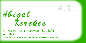 abigel kerekes business card